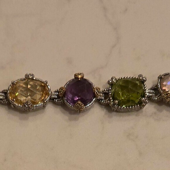 Gorgeous multi-stone Judith Ripka bracelet like new! - Picture 2 of 5